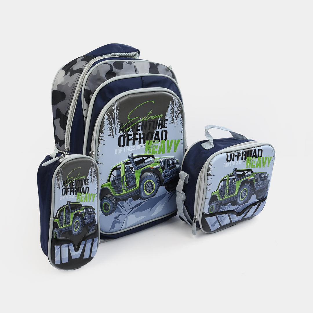 16" 3D Embossed School Bag Set | Grade 1-4