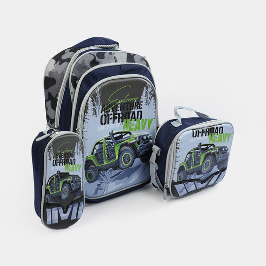16" 3D Embossed School Bag Set | Grade 1-4