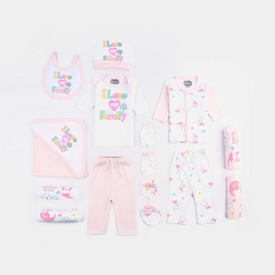 Girls Newborn Gift Set - Pink 13Pcs
