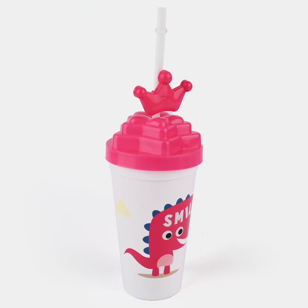 Printed Polka Straw Glass For Kids