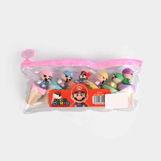 Cartoon Character Mini Highlighter Marker Set | 6PCs