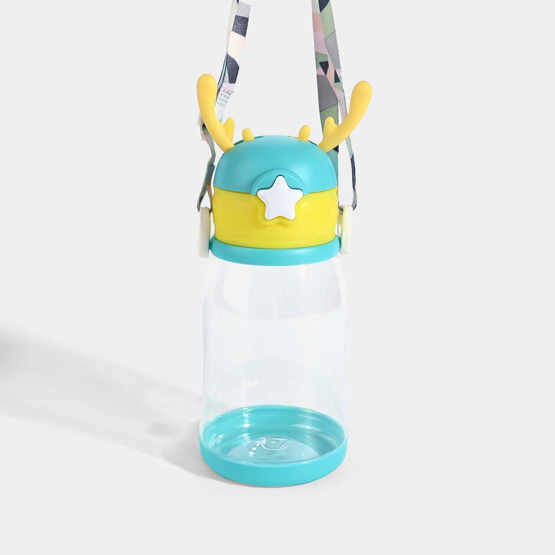 Kids Sipper Bottle With Plastic Strap & Bouncing Straw