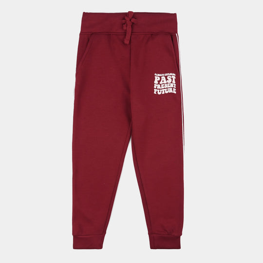 Girls Microfiber Interlock Pajama ALWAYS EXPLORING-Red