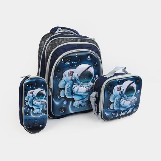 16" 3D Embossed School Bag Set | Grade 1-4