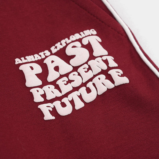 Girls Microfiber Interlock Pajama ALWAYS EXPLORING-Red