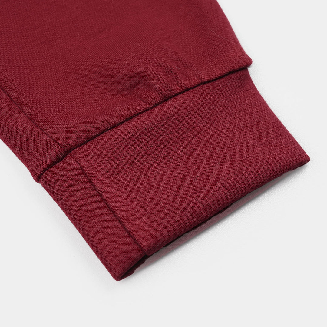 Girls Microfiber Interlock Pajama ALWAYS EXPLORING-Red