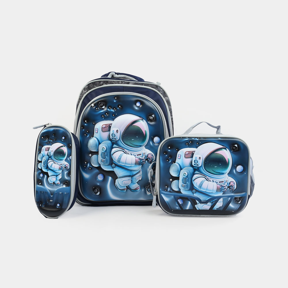16" 3D Embossed School Bag Set | Grade 1-4