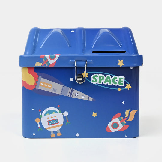 Metal Coin/Money Box with Lock For Kids