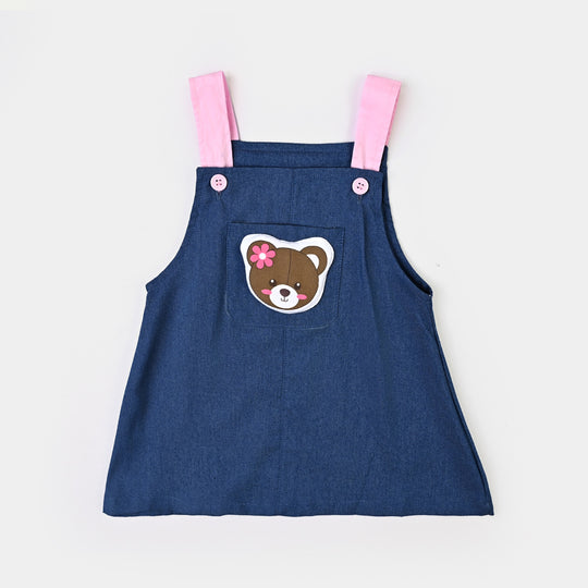 Infant Girls Cotton Suit -Navy/Pink