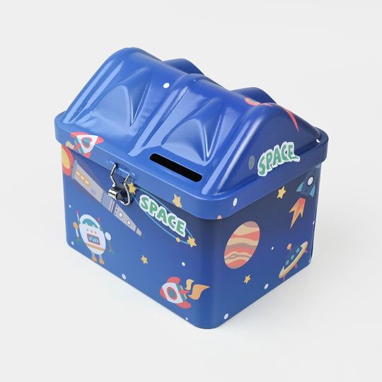 Metal Coin/Money Box with Lock For Kids