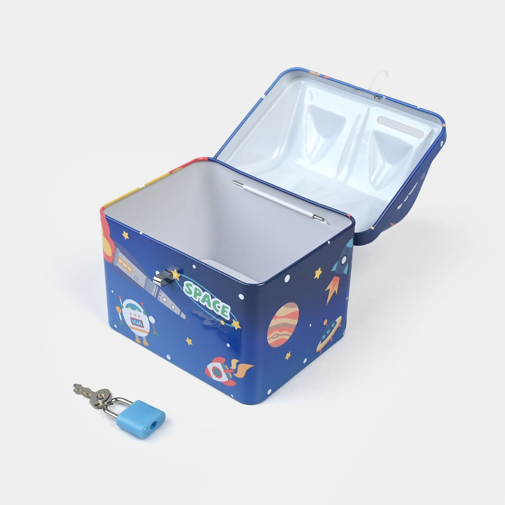 Metal Coin/Money Box with Lock For Kids