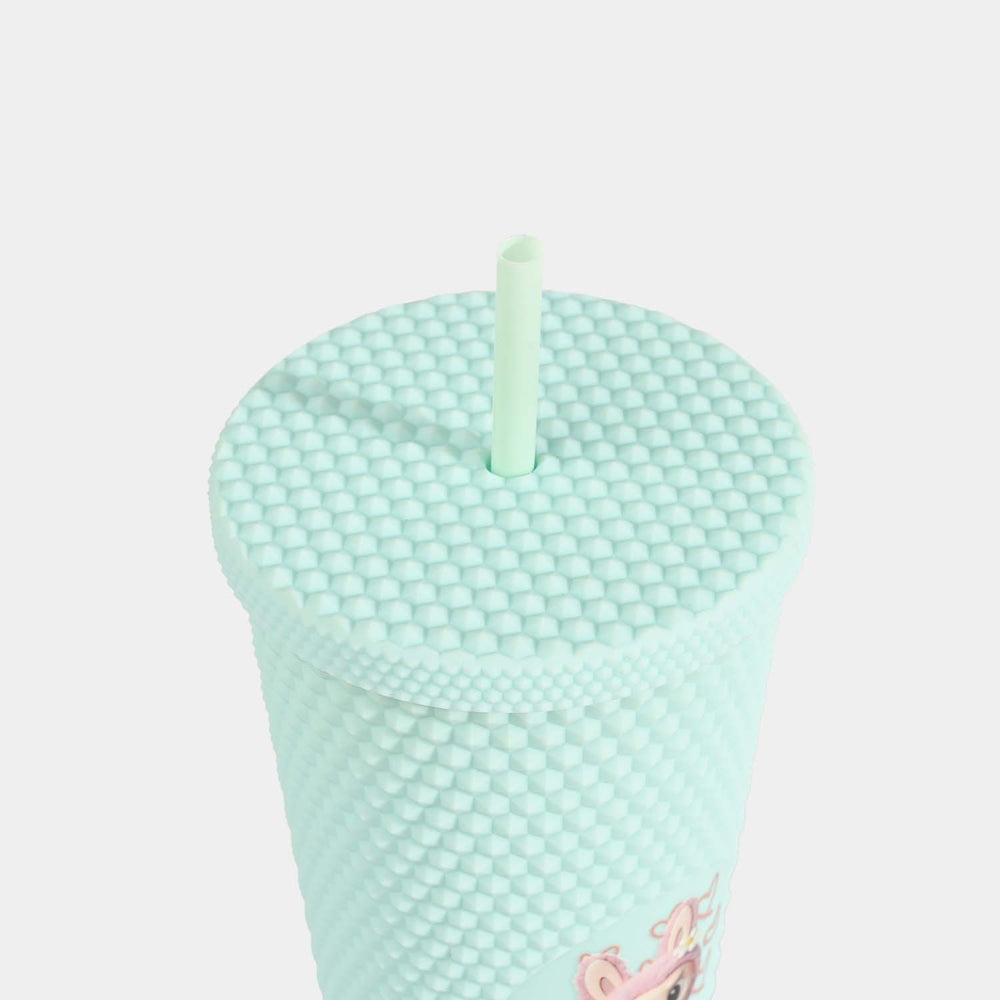 Fluted Cold Cup Tumbler with Straw