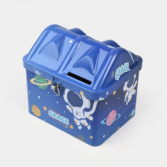 Metal Coin/Money Box with Lock For Kids