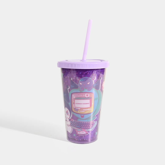Acrylic Tumbler Mug with Straw