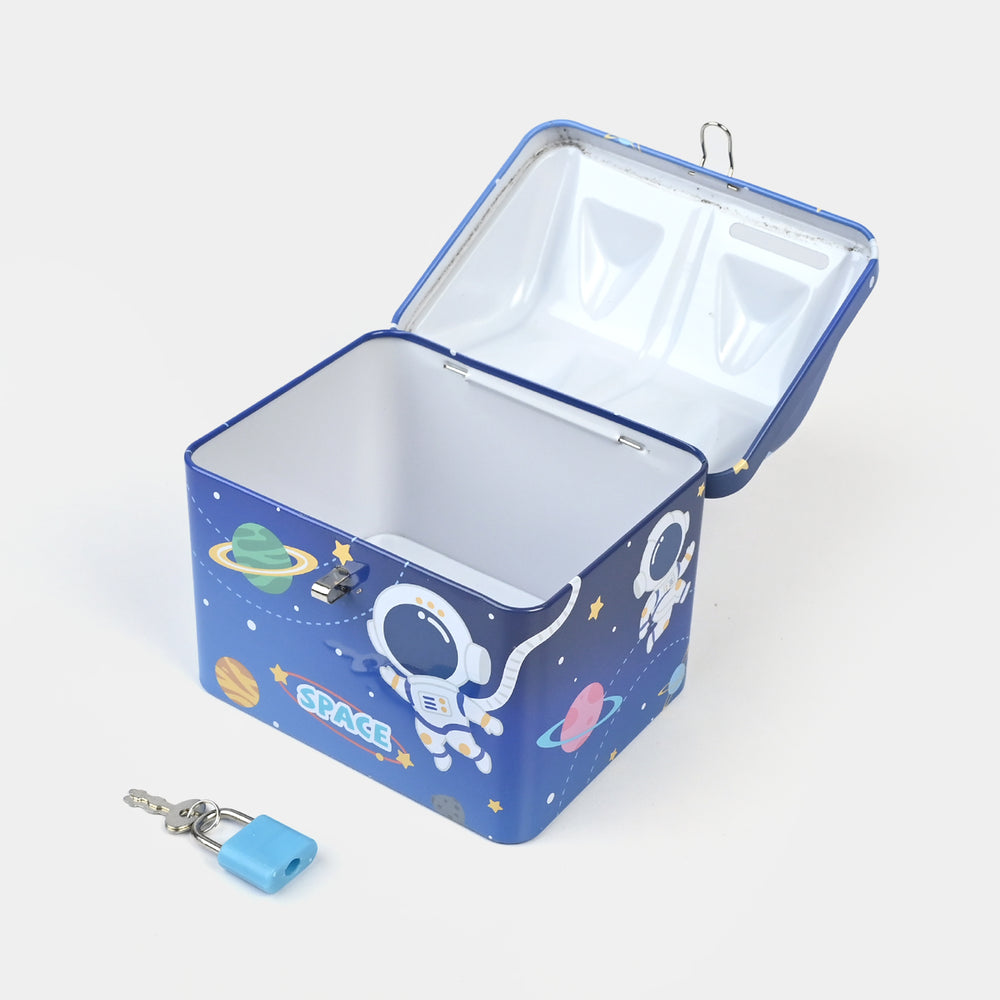 Metal Coin/Money Box with Lock For Kids