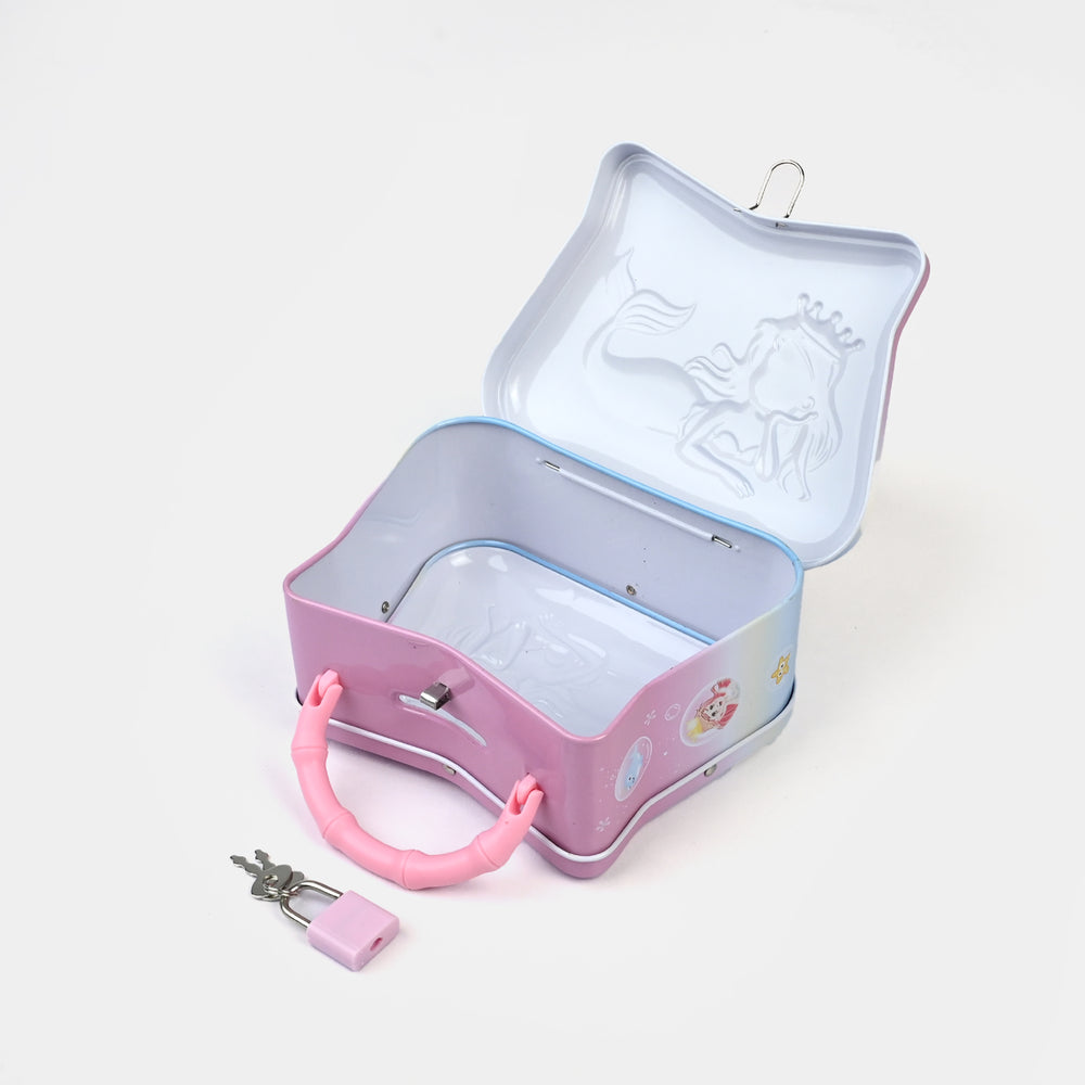 Metal Coin/Money Box with Lock For Kids