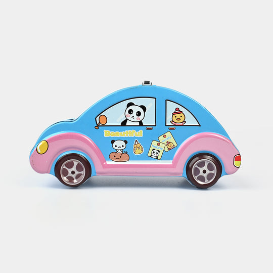 Metal car Coin/Money Box with Lock For Kids