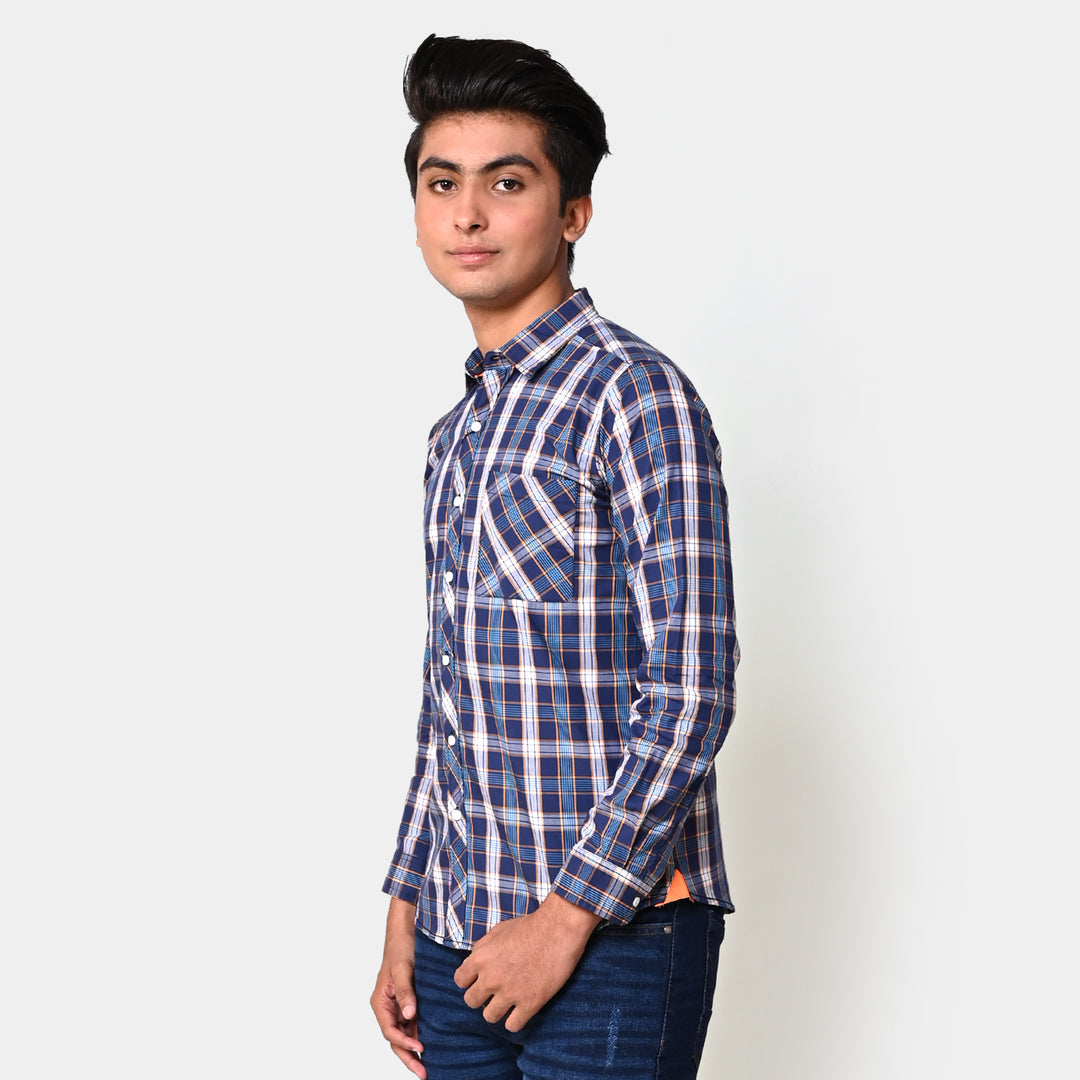 Teens Boys Cotton Casual Shirt Wanderlust - Check