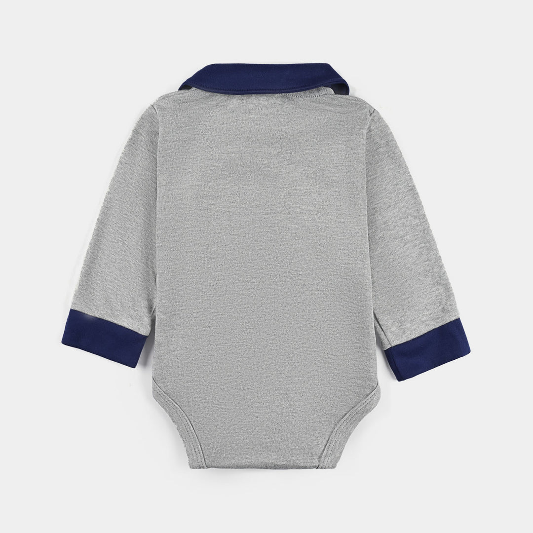 Infant Girls Cotton Interlock Suit-GREY