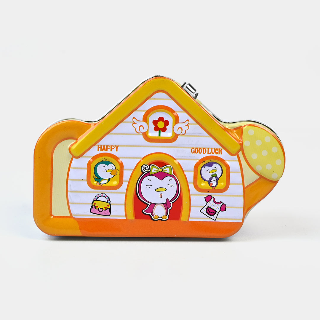 Metal Coin/Money Box with Lock For Kids