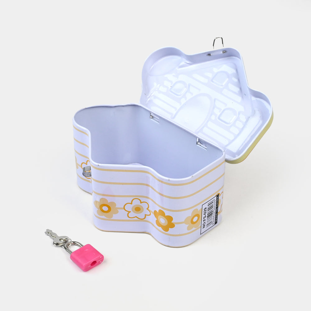 Metal Coin/Money Box with Lock For Kids
