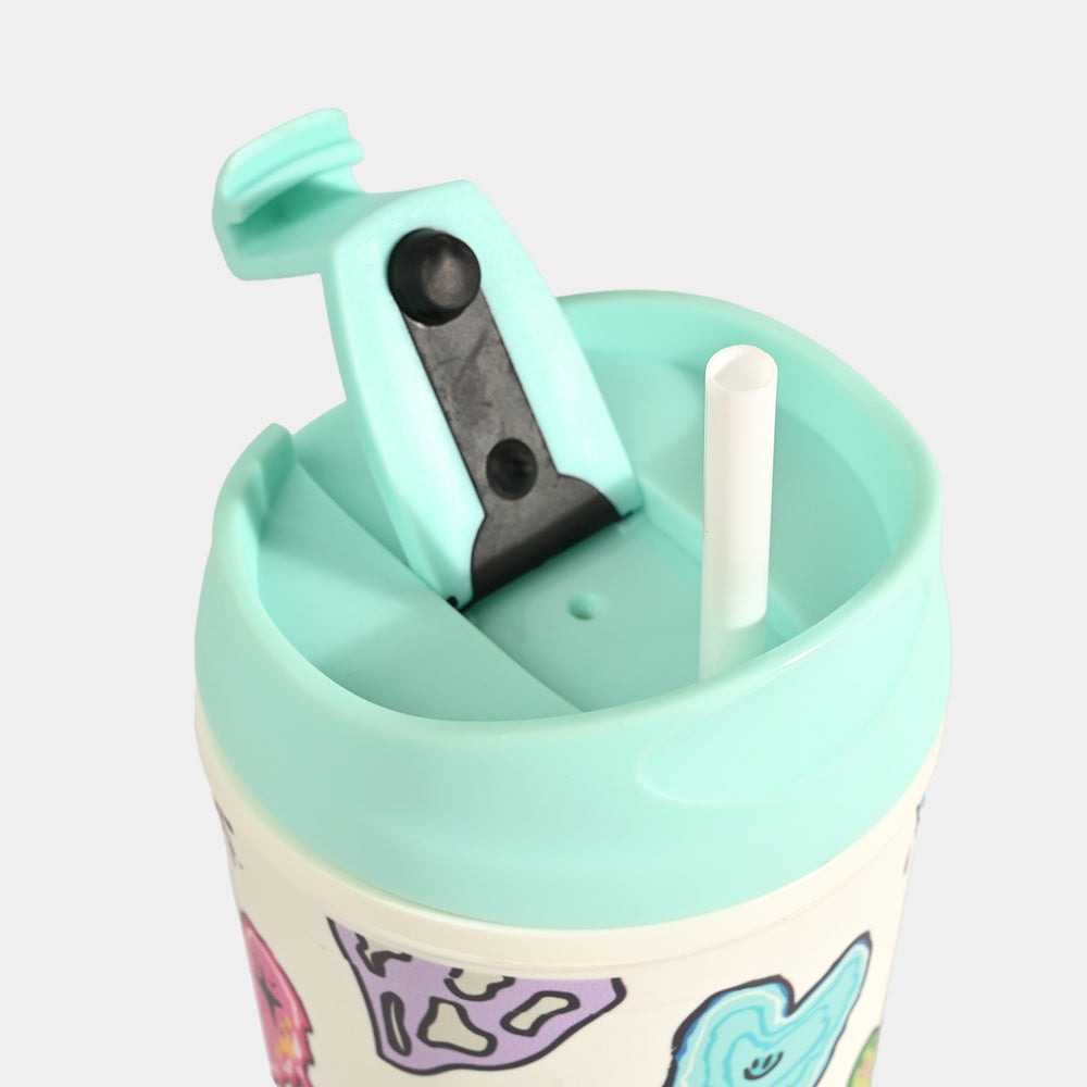 Fluted Cold Cup Tumbler with Straw