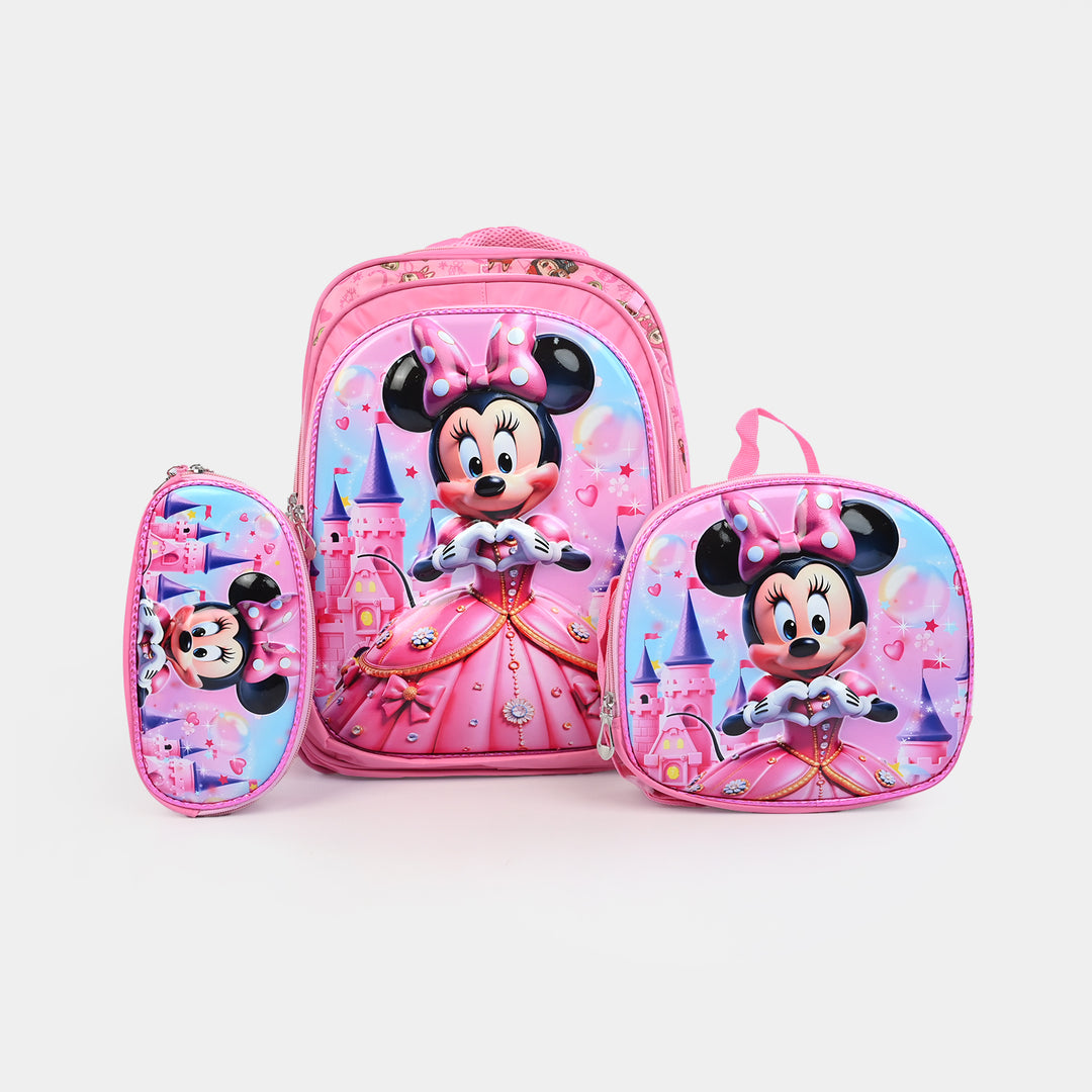 16" 3D Embossed School Bag Set | Grade 1-4