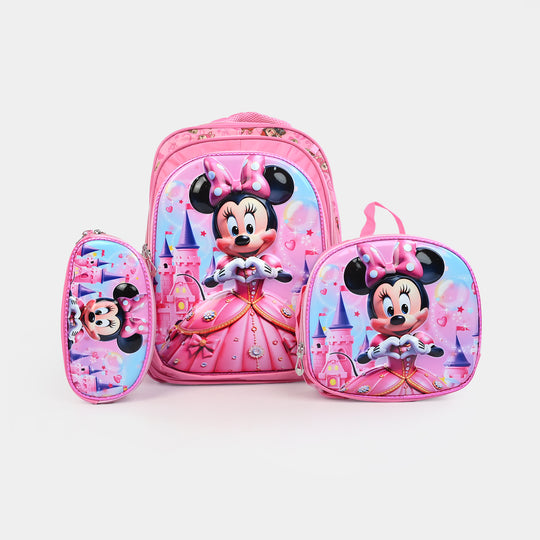 16" 3D Embossed School Bag Set | Grade 1-4