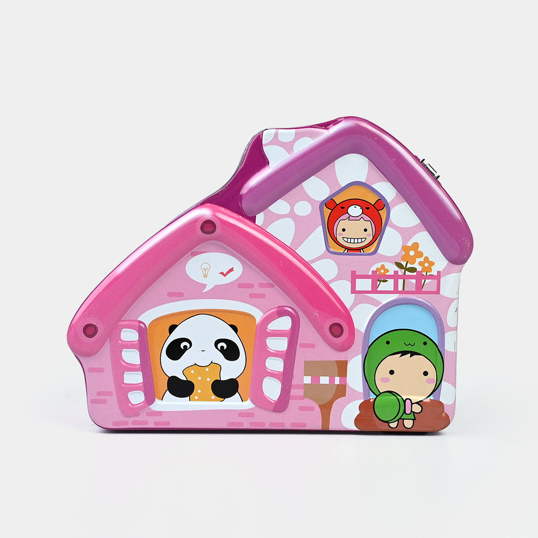 Metal Coin/Money Box with Lock For Kids