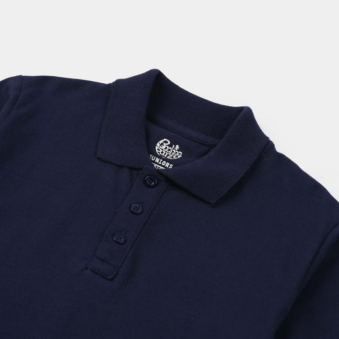 Boys Cotton PK Polo Basic - Navy