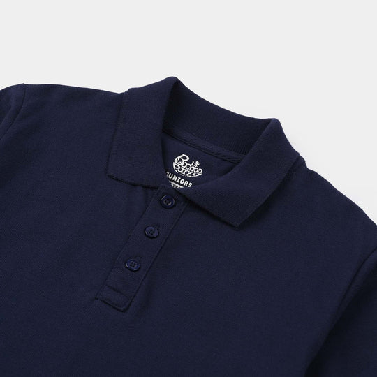Boys Cotton PK Polo Basic - Navy