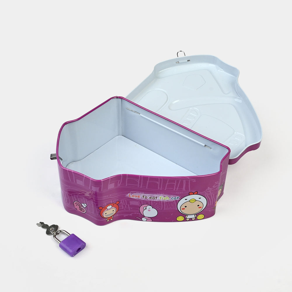 Metal Coin/Money Box with Lock For Kids