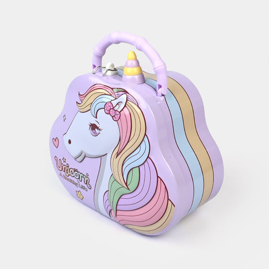 Metal Coin/Money Box with Lock For Kids