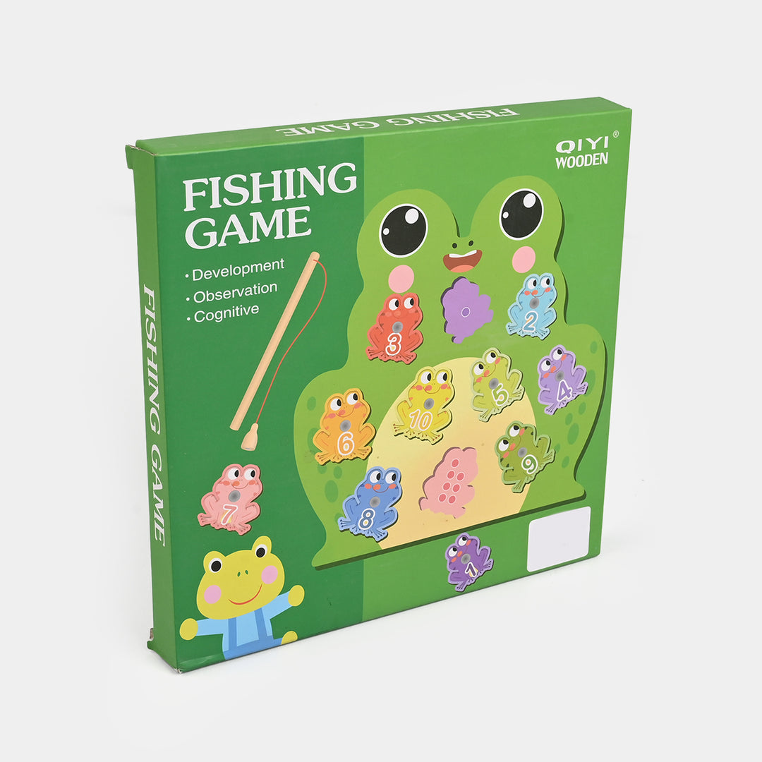 Wooden Puzzle Fishing Game for Kids