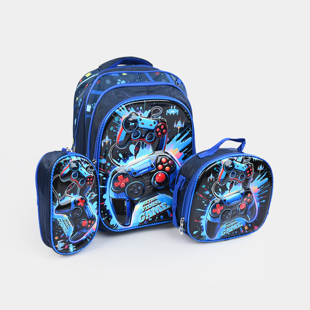 16" 3D Embossed School Bag Set | Grade 1-4