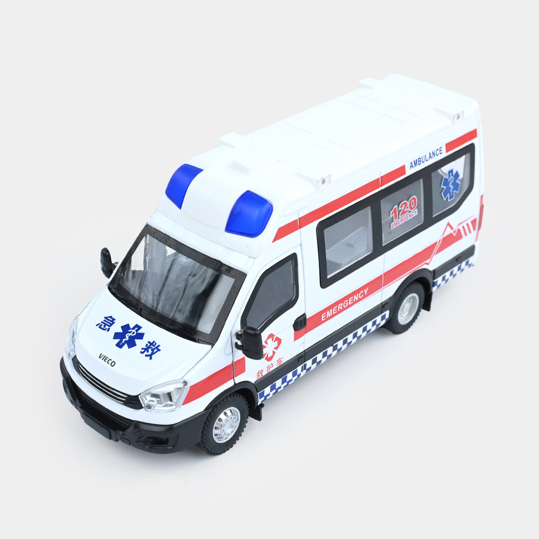 Pullback Alloy Die-Cast Ambulance