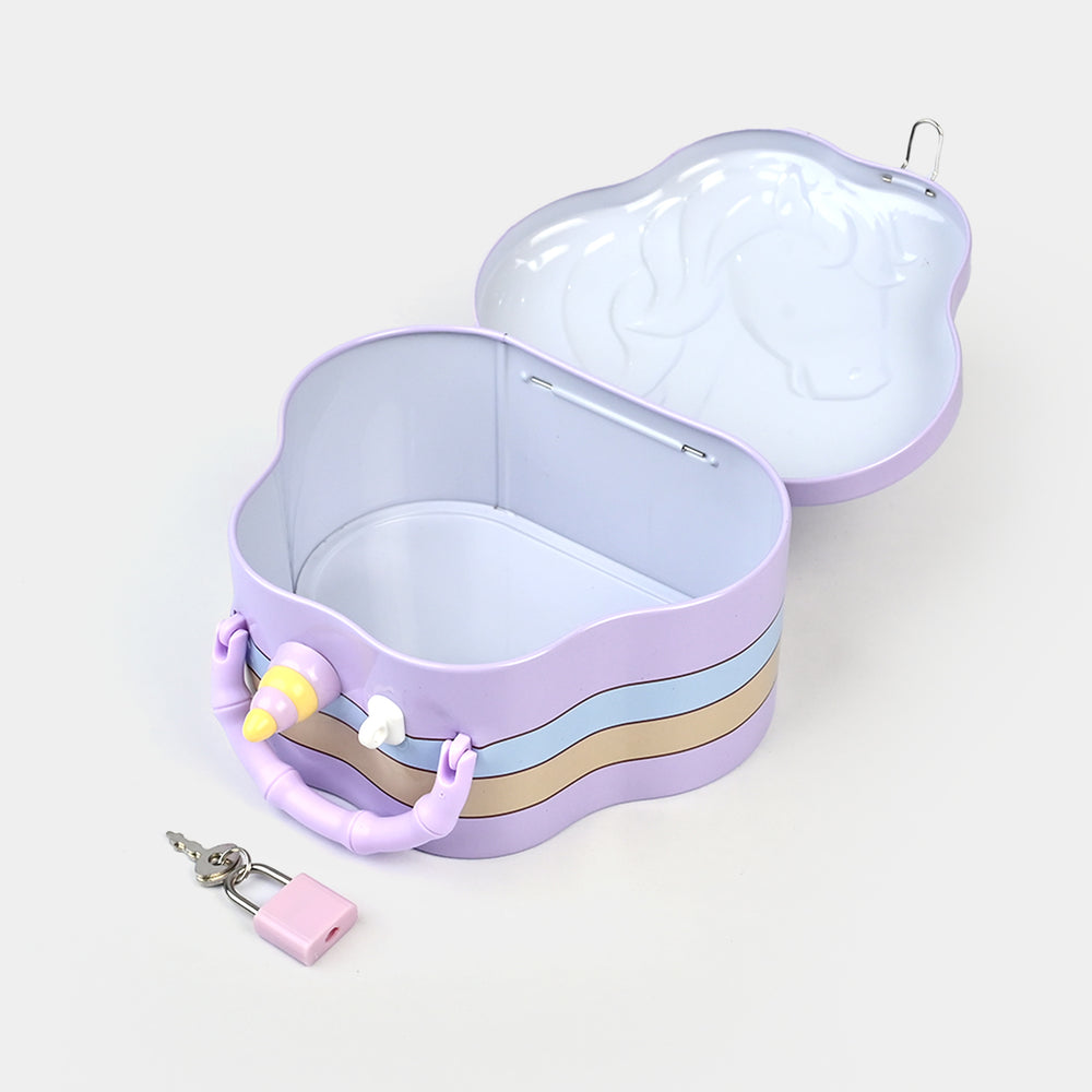 Metal Coin/Money Box with Lock For Kids