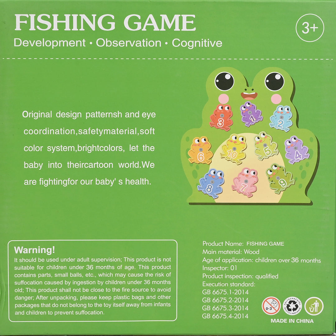 Wooden Puzzle Fishing Game for Kids