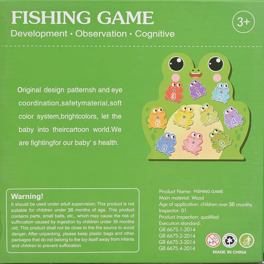 Wooden Puzzle Fishing Game for Kids