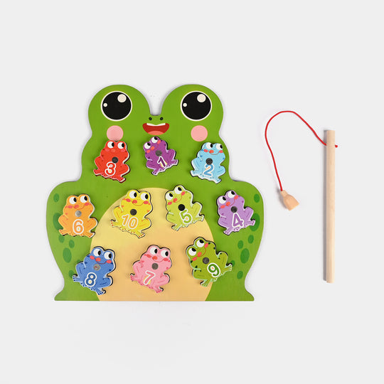 Wooden Puzzle Fishing Game for Kids