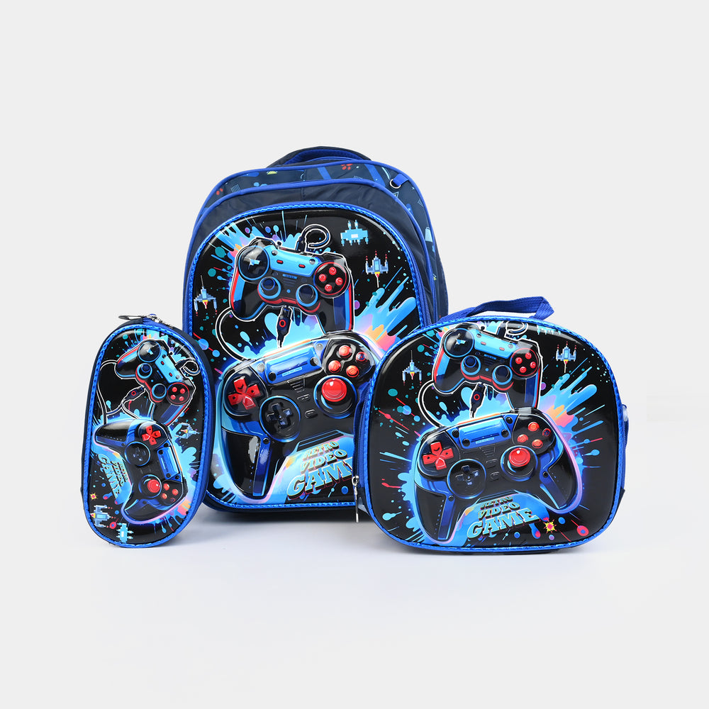 16" 3D Embossed School Bag Set | Grade 1-4
