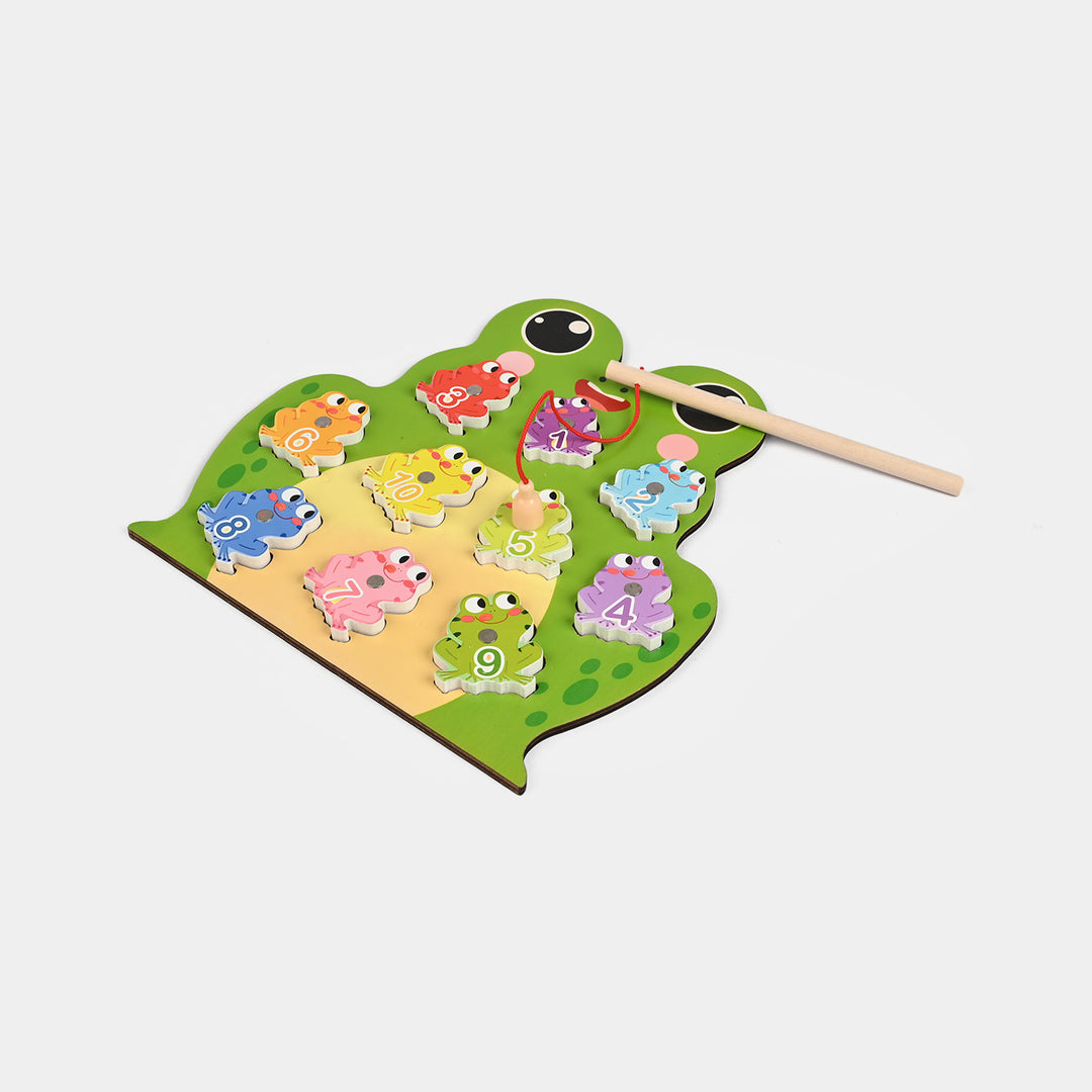 Wooden Puzzle Fishing Game for Kids