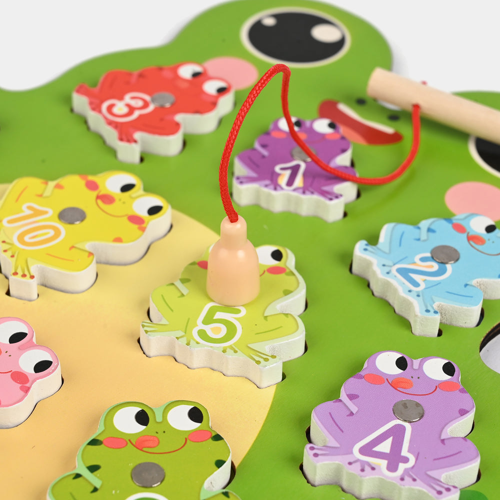 Wooden Puzzle Fishing Game for Kids