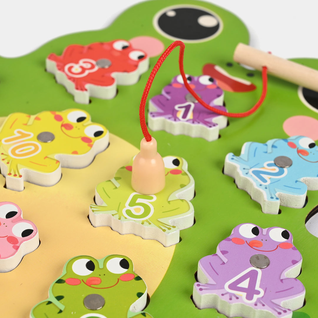 Wooden Puzzle Fishing Game for Kids