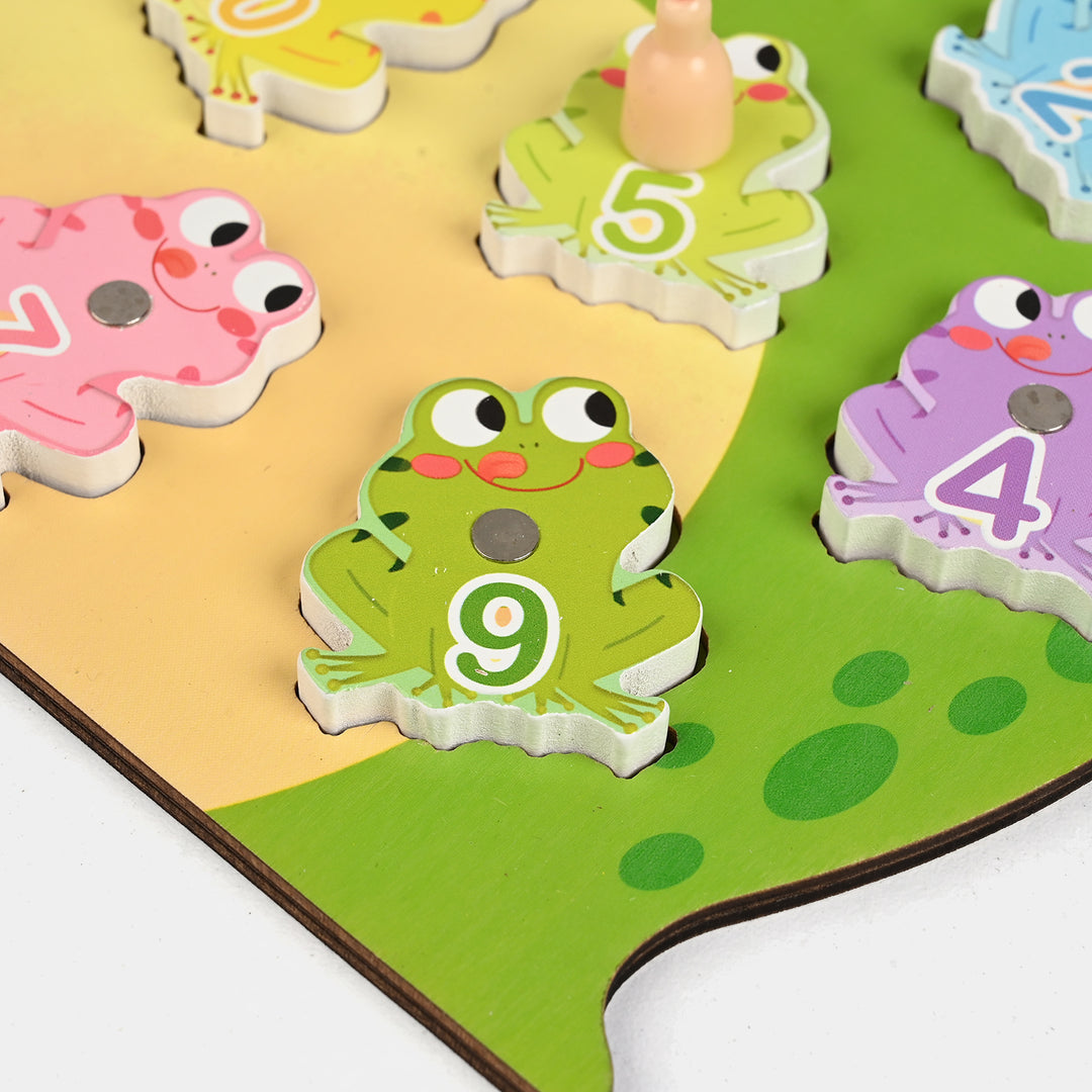 Wooden Puzzle Fishing Game for Kids