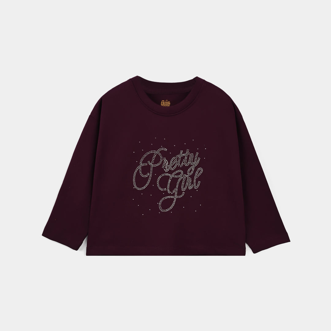 Girls Cotton Jersey T-Shirt F/S Pretty Girl