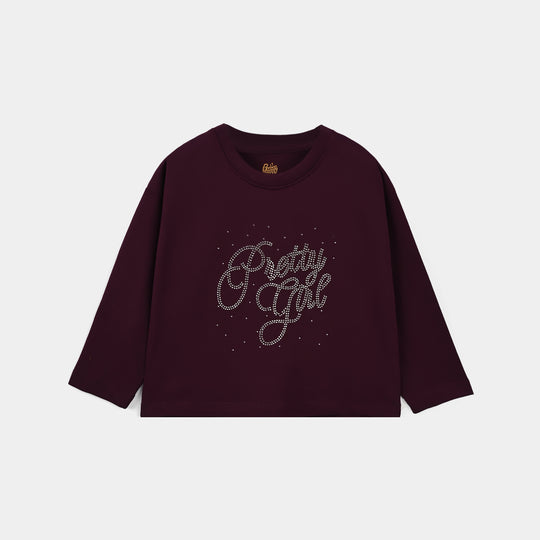 Girls Cotton Jersey T-Shirt F/S Pretty Girl