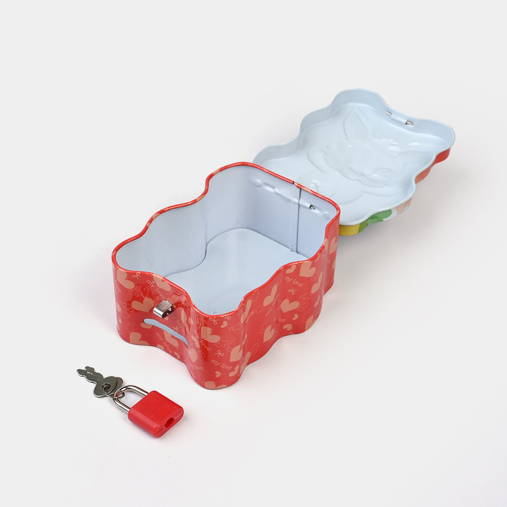 Metal Coin/Money Box with Lock For Kids