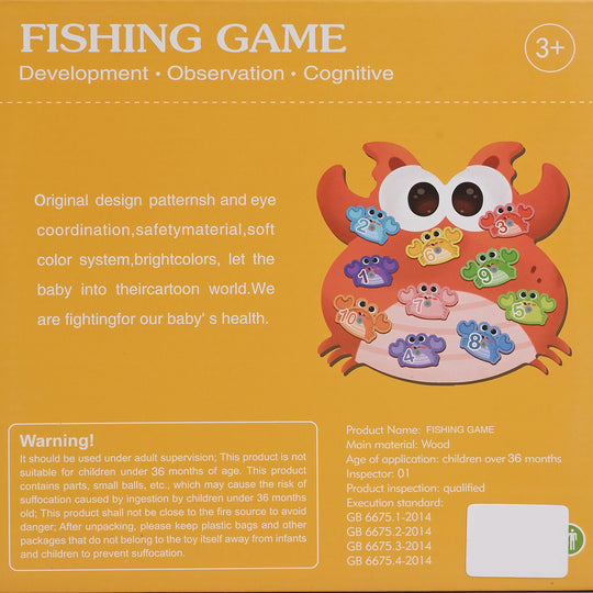 Wooden Puzzle Fishing Game for Kids