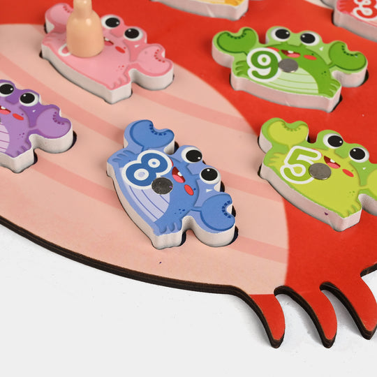 Wooden Puzzle Fishing Game for Kids